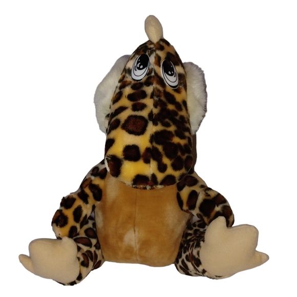 BJ Toy Company Brown Leopard Print Dinosaur Plush Stuffed Dinosaur - Picture 7 of 10